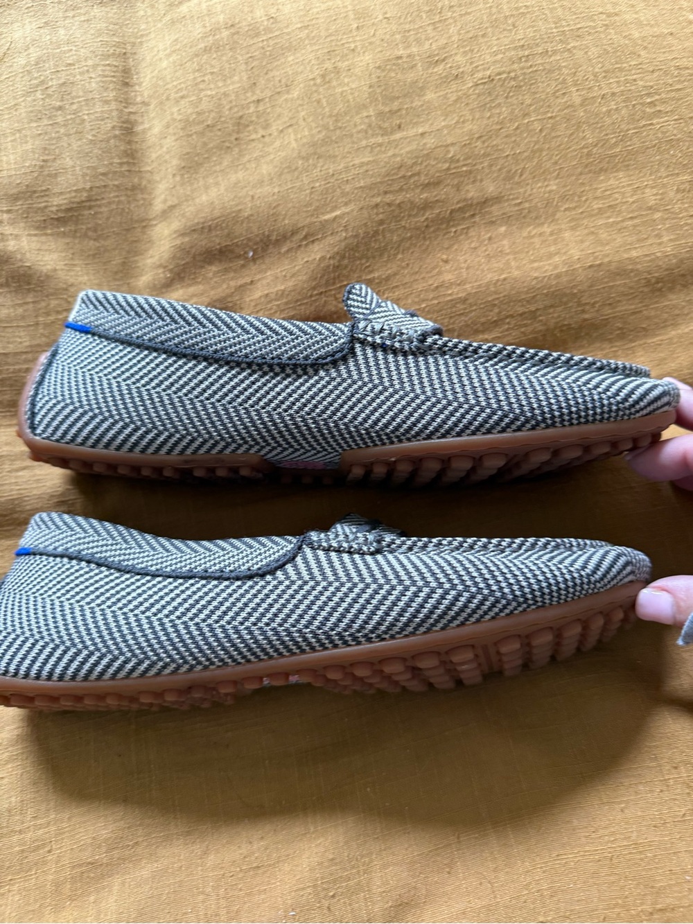 Rothy's Women’s Grey Herringbone Slip-On Loafers - Picture 2 of 8